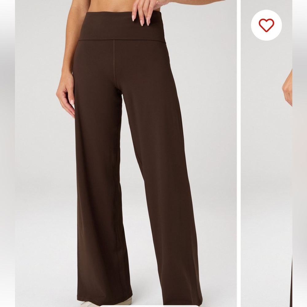 Fabletics Brown Wide Leg Pants S NWT